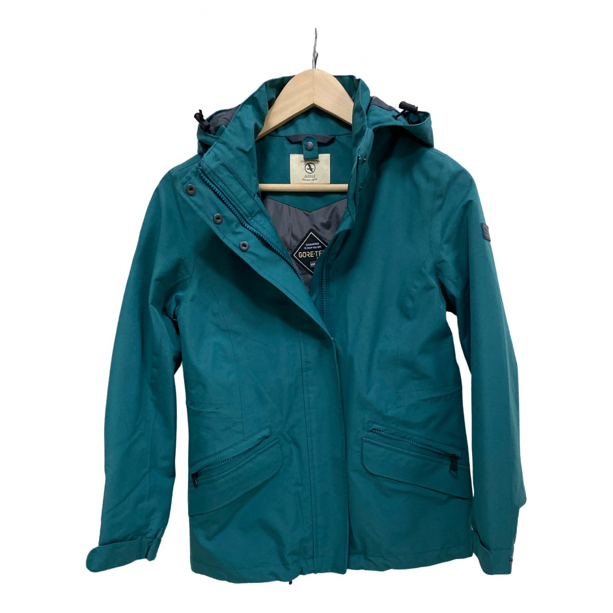 Aigle - Jacket Polyester Green Plain for Women - Second Hand Jacket, Very Good Condition